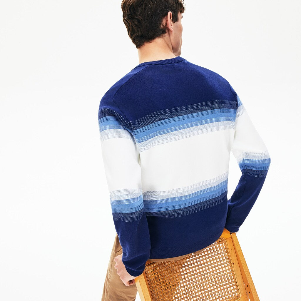 Made In France Degraded Cotton Crew Neck Sweater | Lacoste Mens