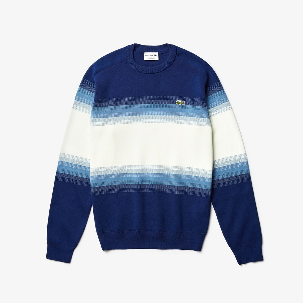 Made In France Degraded Cotton Crew Neck Sweater | Lacoste Mens