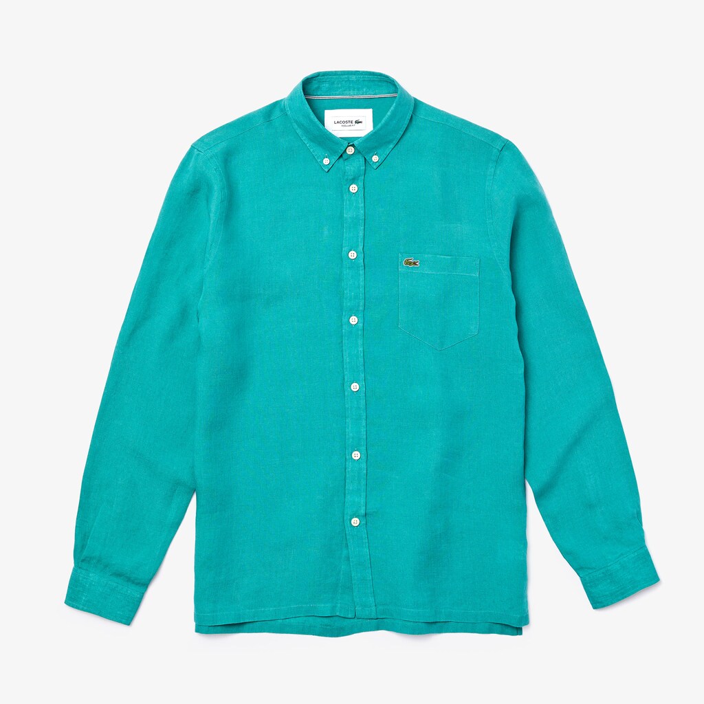 Regular Fit Linen Shirt | Lacoste Mens