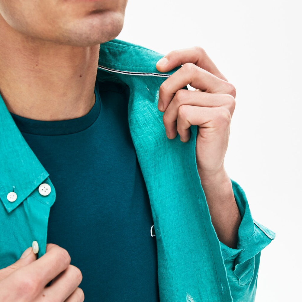 Regular Fit Linen Shirt | Lacoste Mens