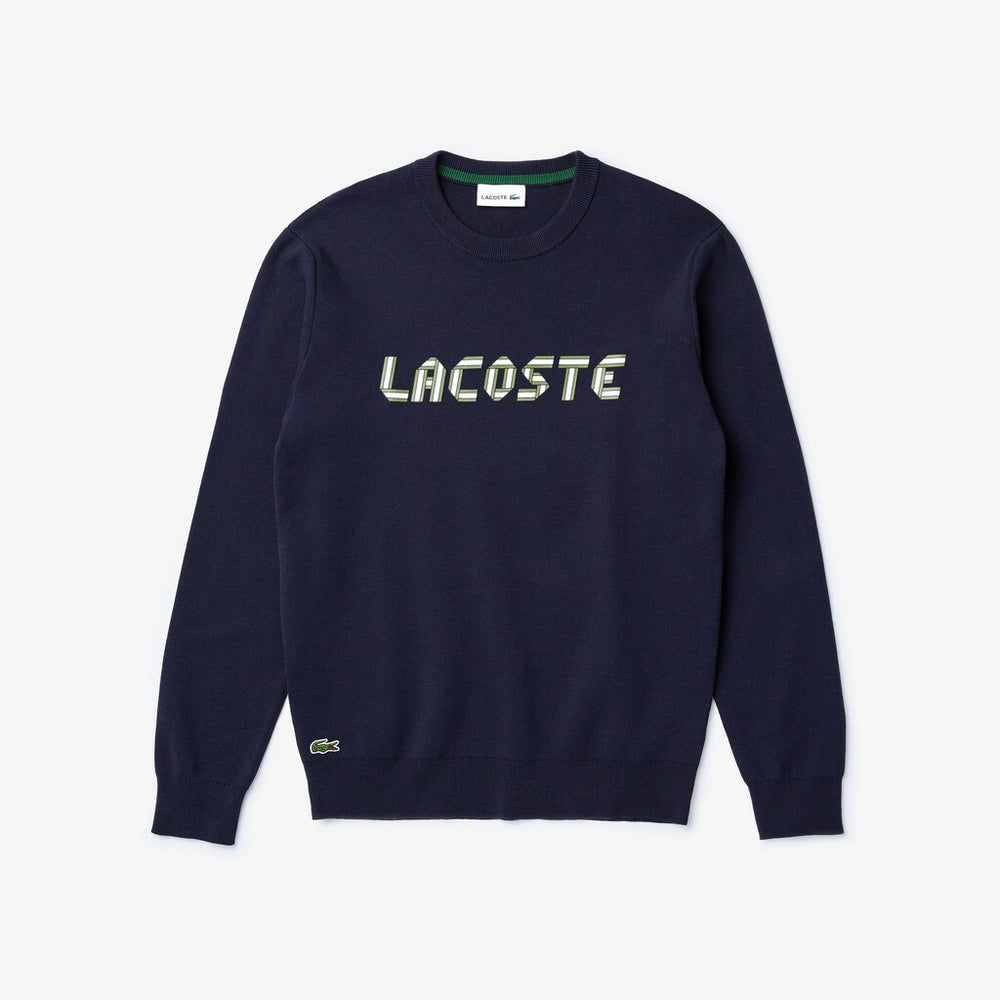 Lettering Print Cotton Heritage Sweater | Lacoste Mens