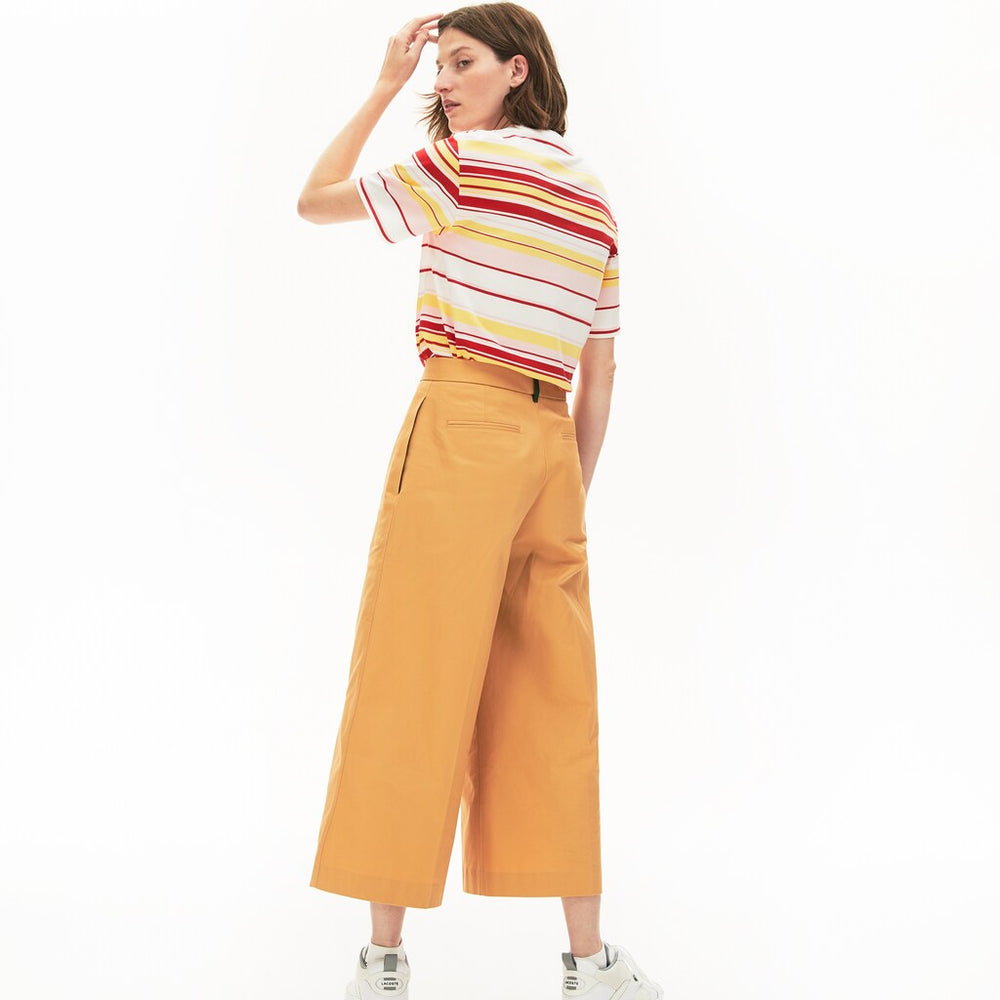 Wo  Crew Neck Striped Cotton T-shirt | Lacoste Womens