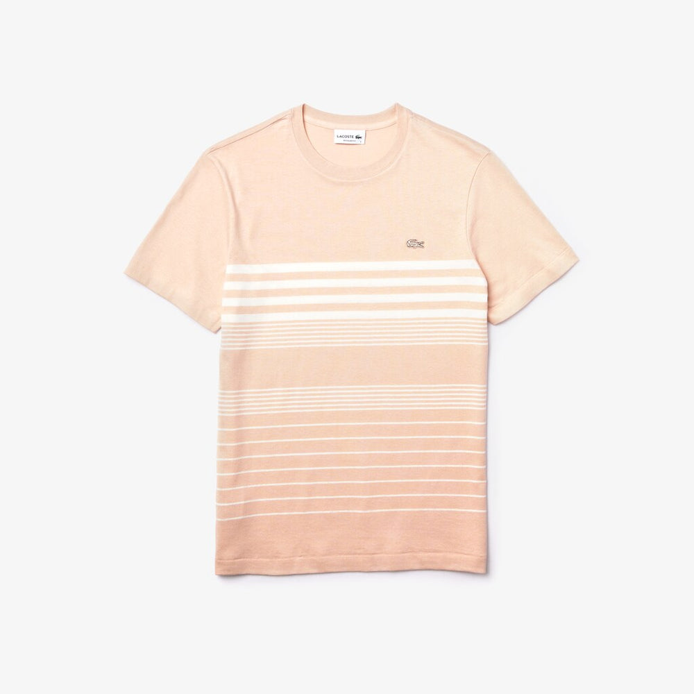 Cotton-Linen Stripe T-shirt | Lacoste Mens