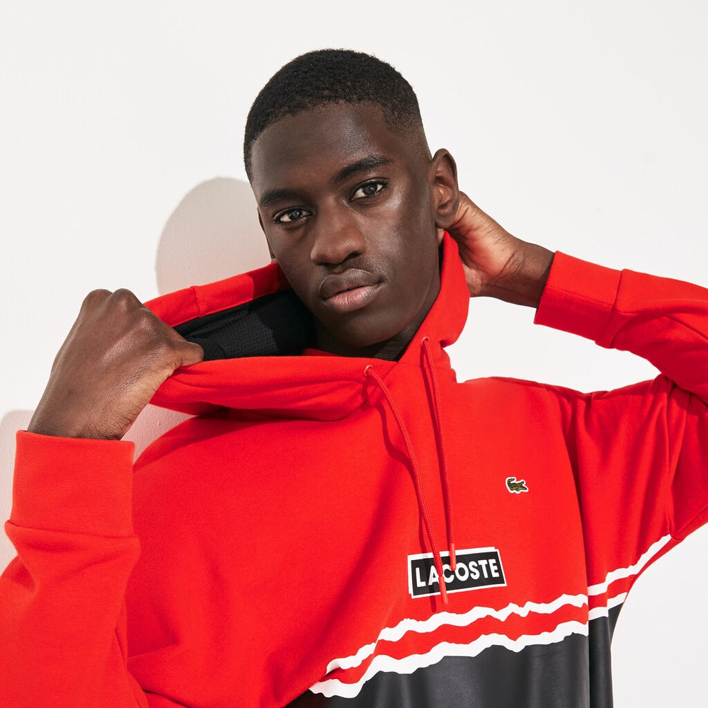 SPORT Logo and Banded Stripe Hoodie | Lacoste Mens