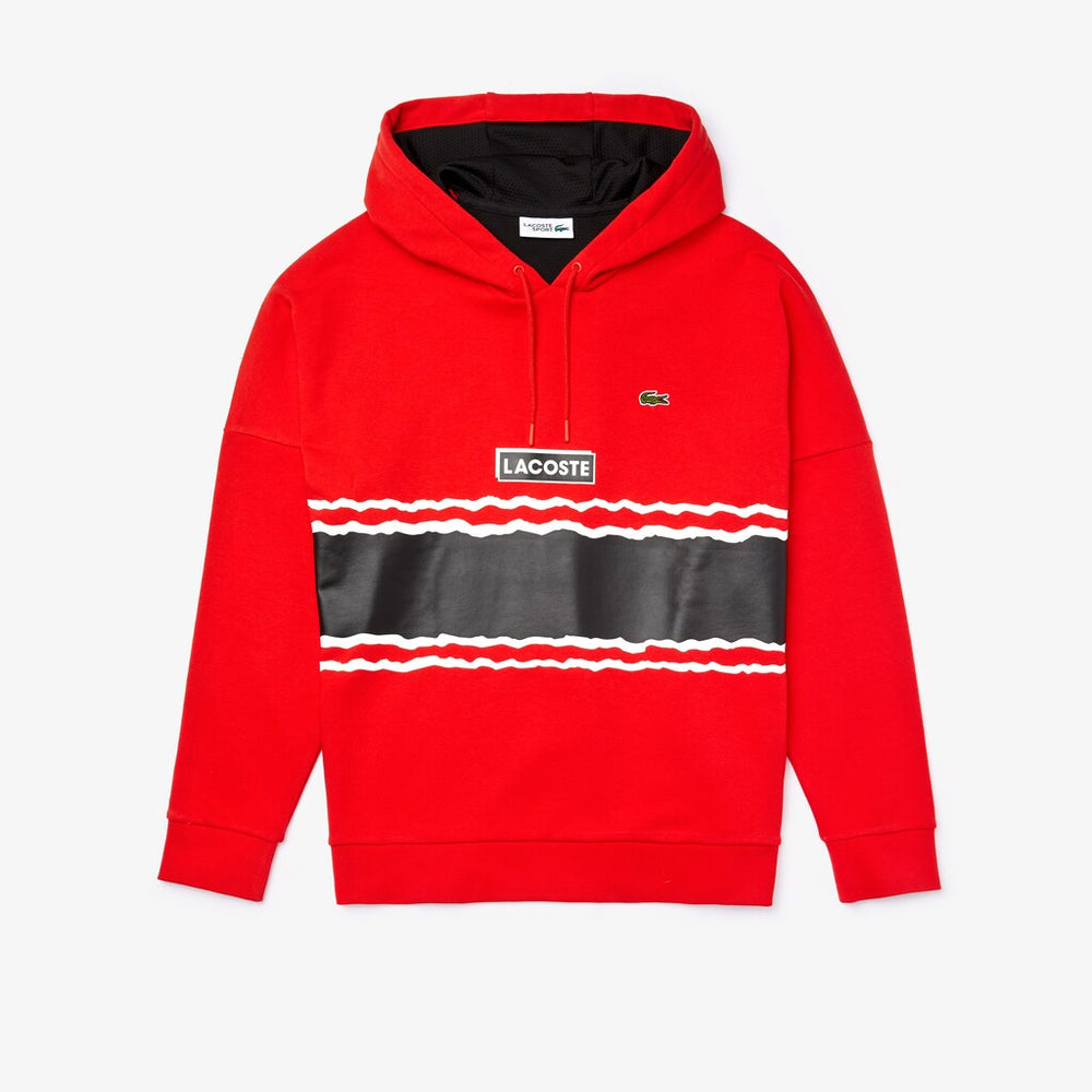 SPORT Logo and Banded Stripe Hoodie | Lacoste Mens