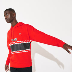 SPORT Logo and Banded Stripe Hoodie | Lacoste Mens