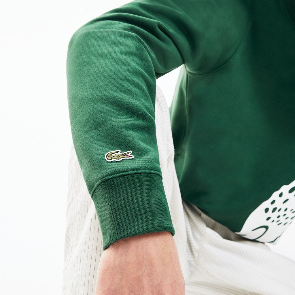 Oversize Croc Crew Neck Cotton Sweatshirt | Lacoste Mens