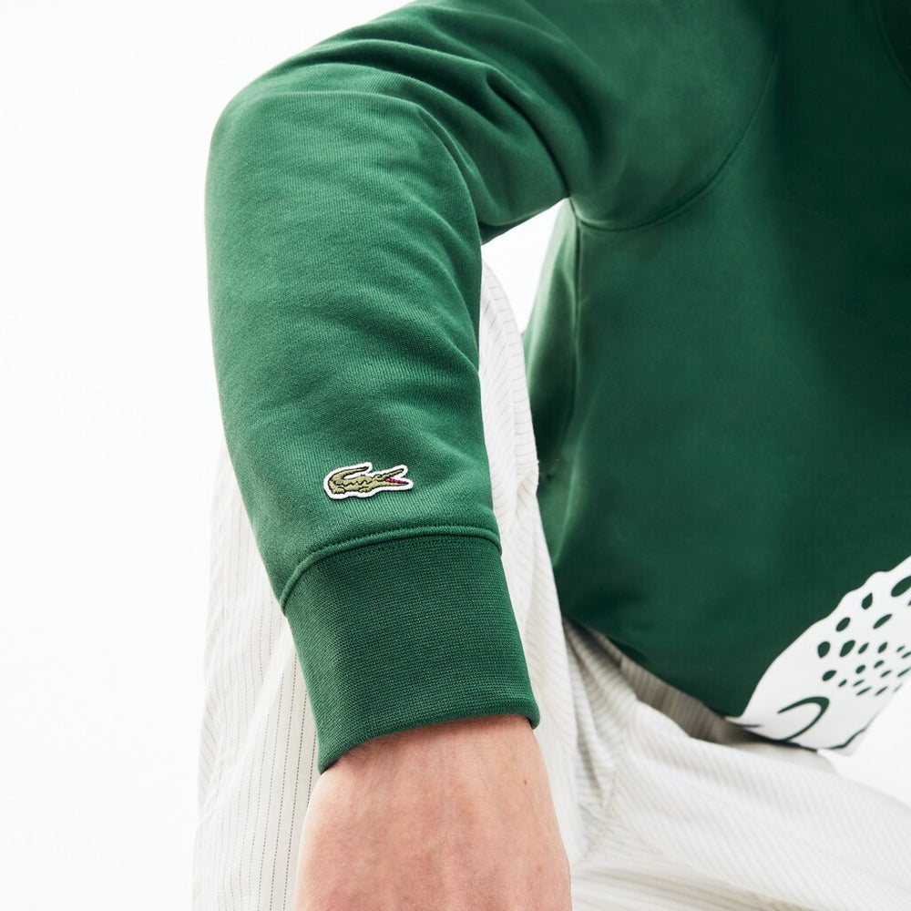 Oversize Croc Crew Neck Cotton Sweatshirt | Lacoste Mens