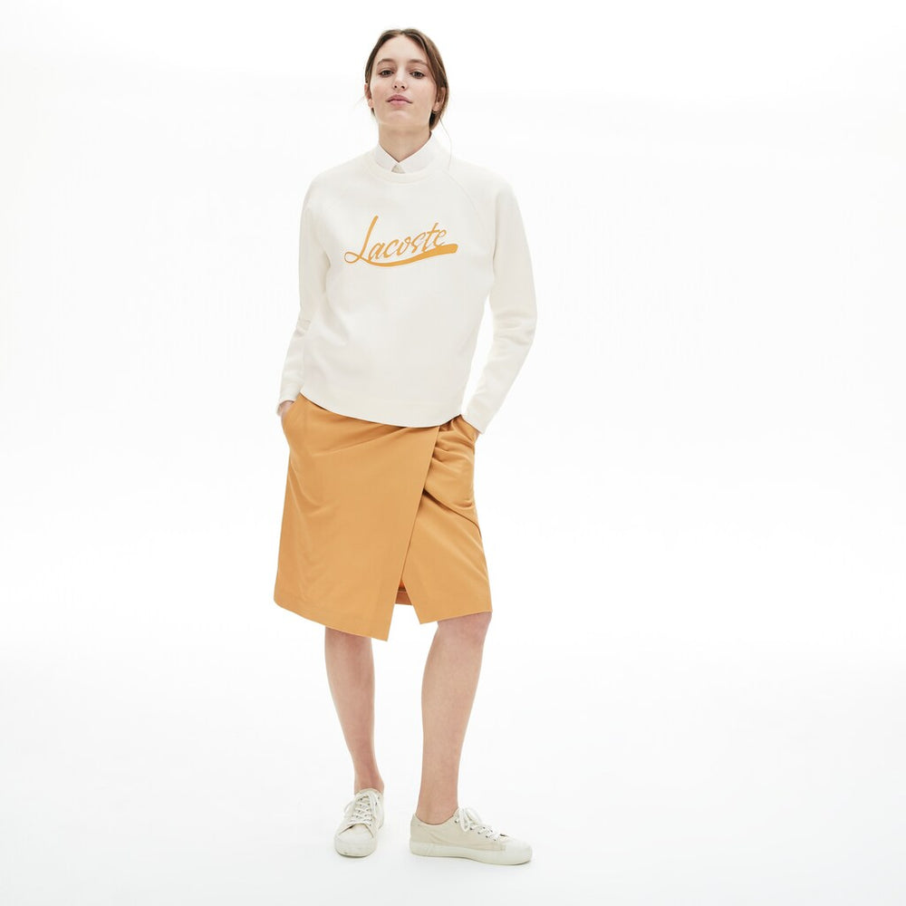 Wo  Signature Print Crew Neck Sweatshirt | Lacoste Womens