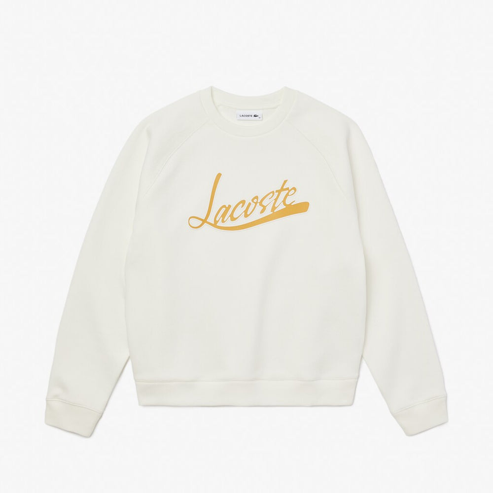 Wo  Signature Print Crew Neck Sweatshirt | Lacoste Womens
