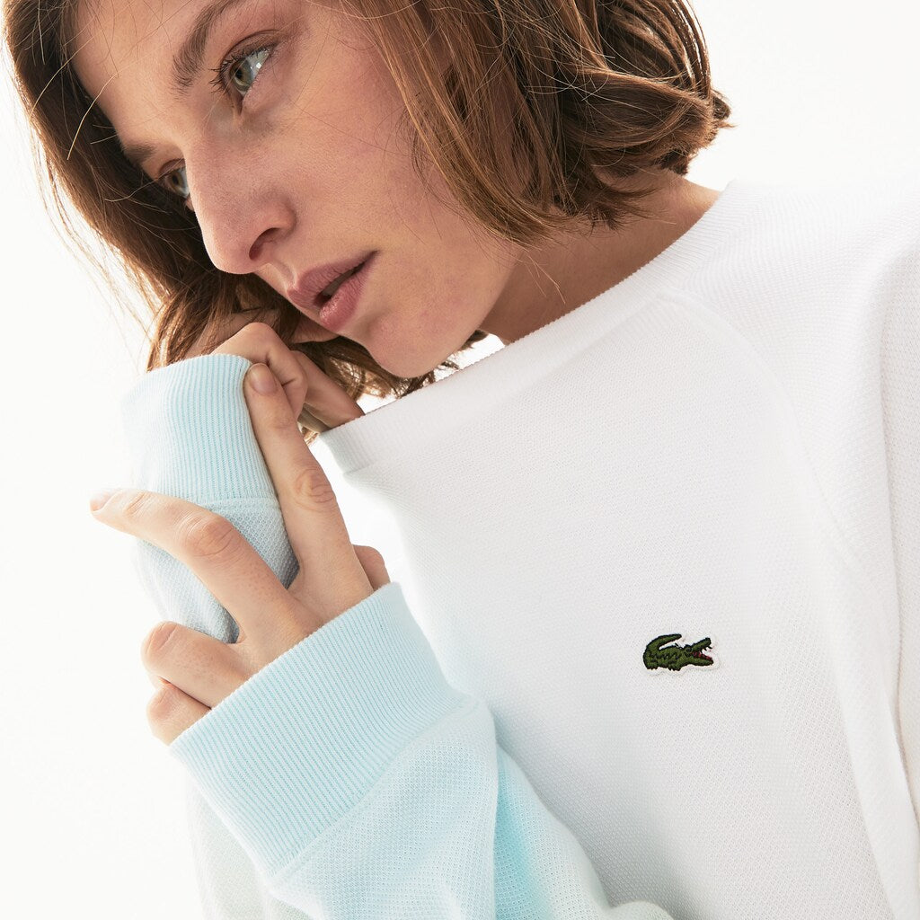 Wo  Made in France Crew Neck Organic Cotton Sweatshirt | Lacoste Womens