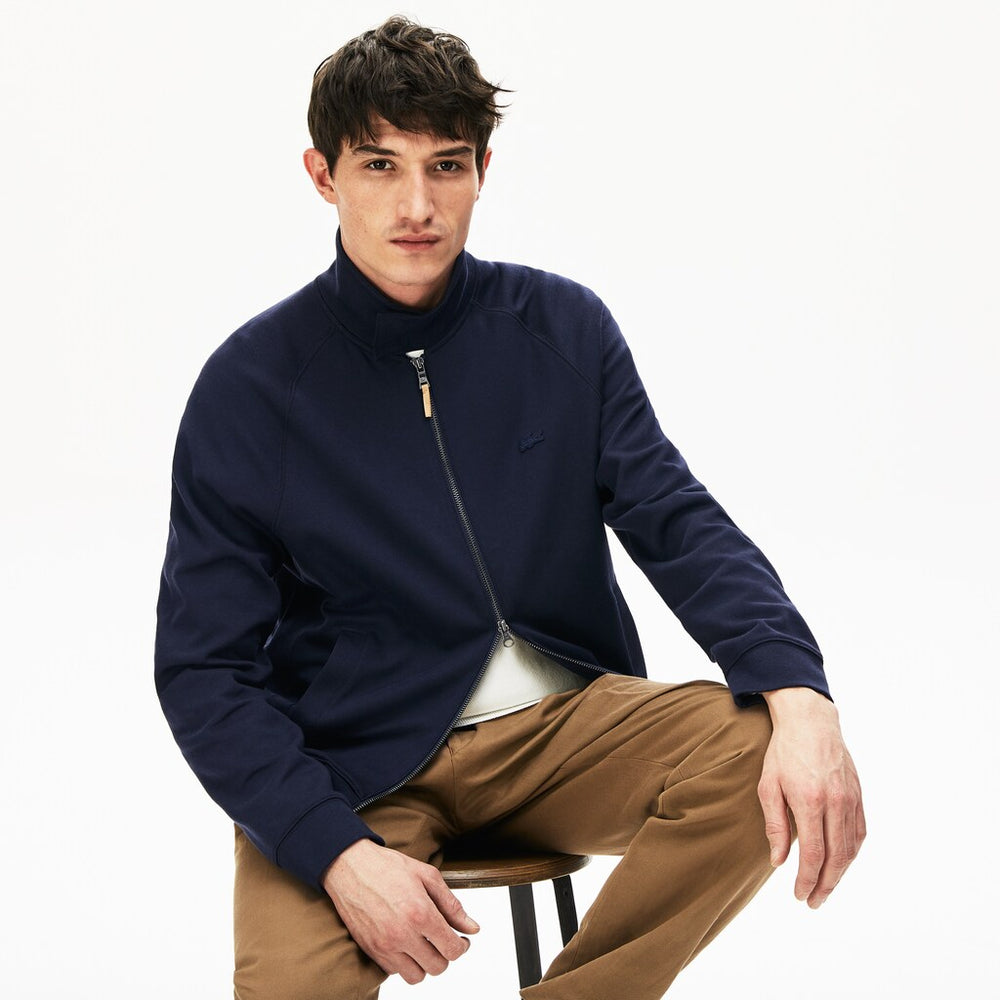 Zippered Solid Sweatshirt | Lacoste Mens