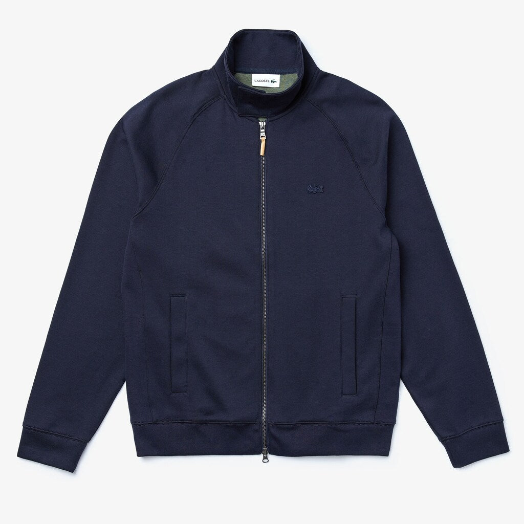 Zippered Solid Sweatshirt | Lacoste Mens