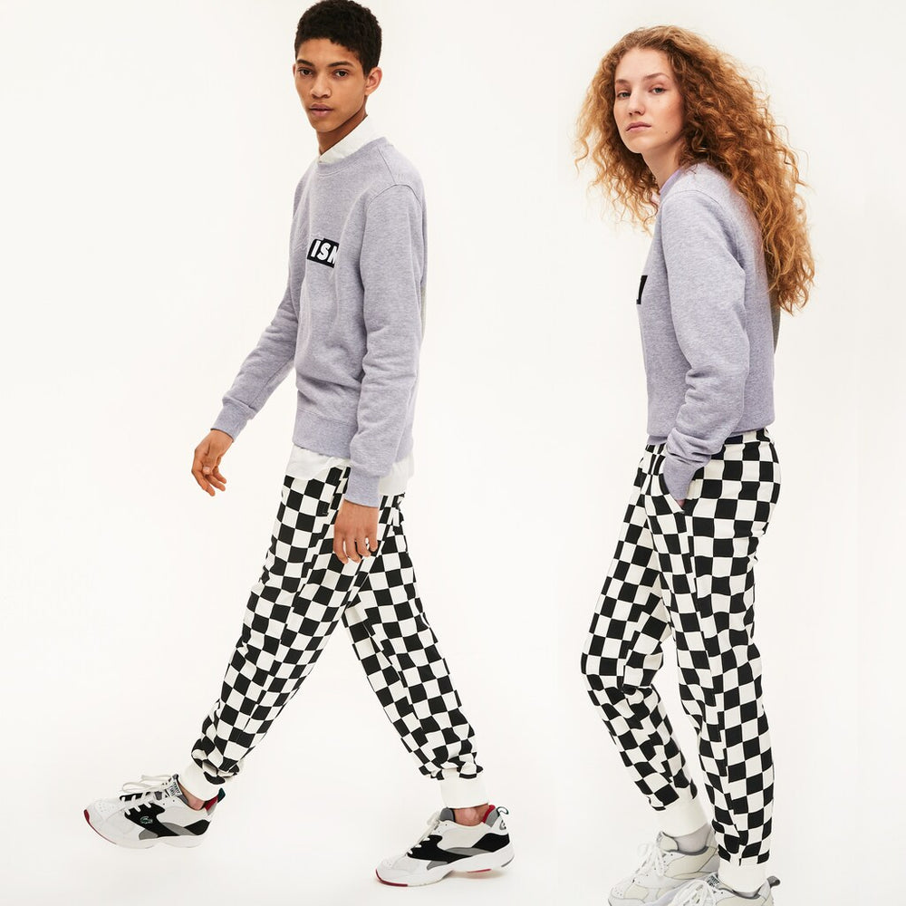 Unisex LIVE Check Fleece Tracksuit Pants | Lacoste Mens|Womens