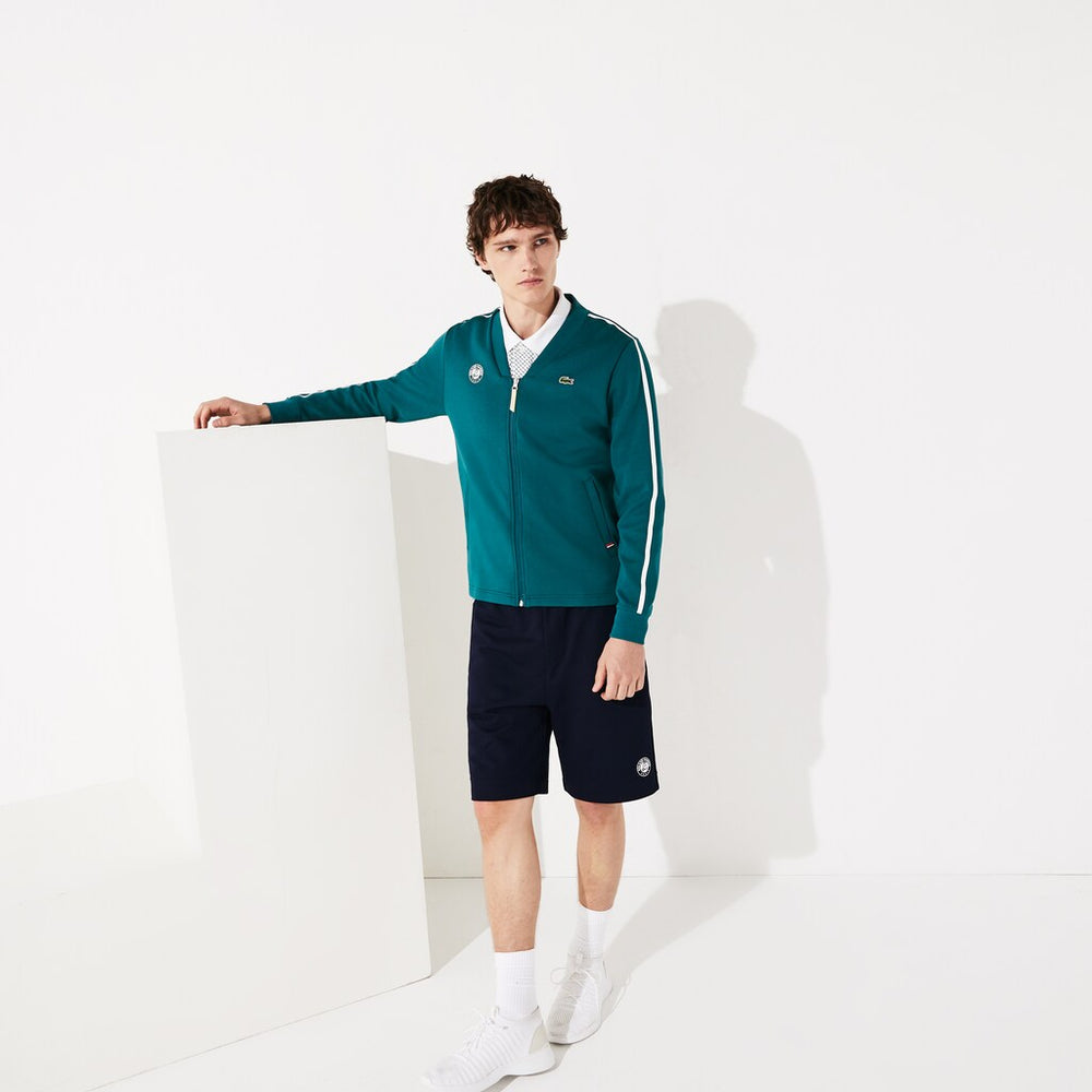 SPORT Roland Garros V-Neck Zip Sweatshirt | Lacoste Mens