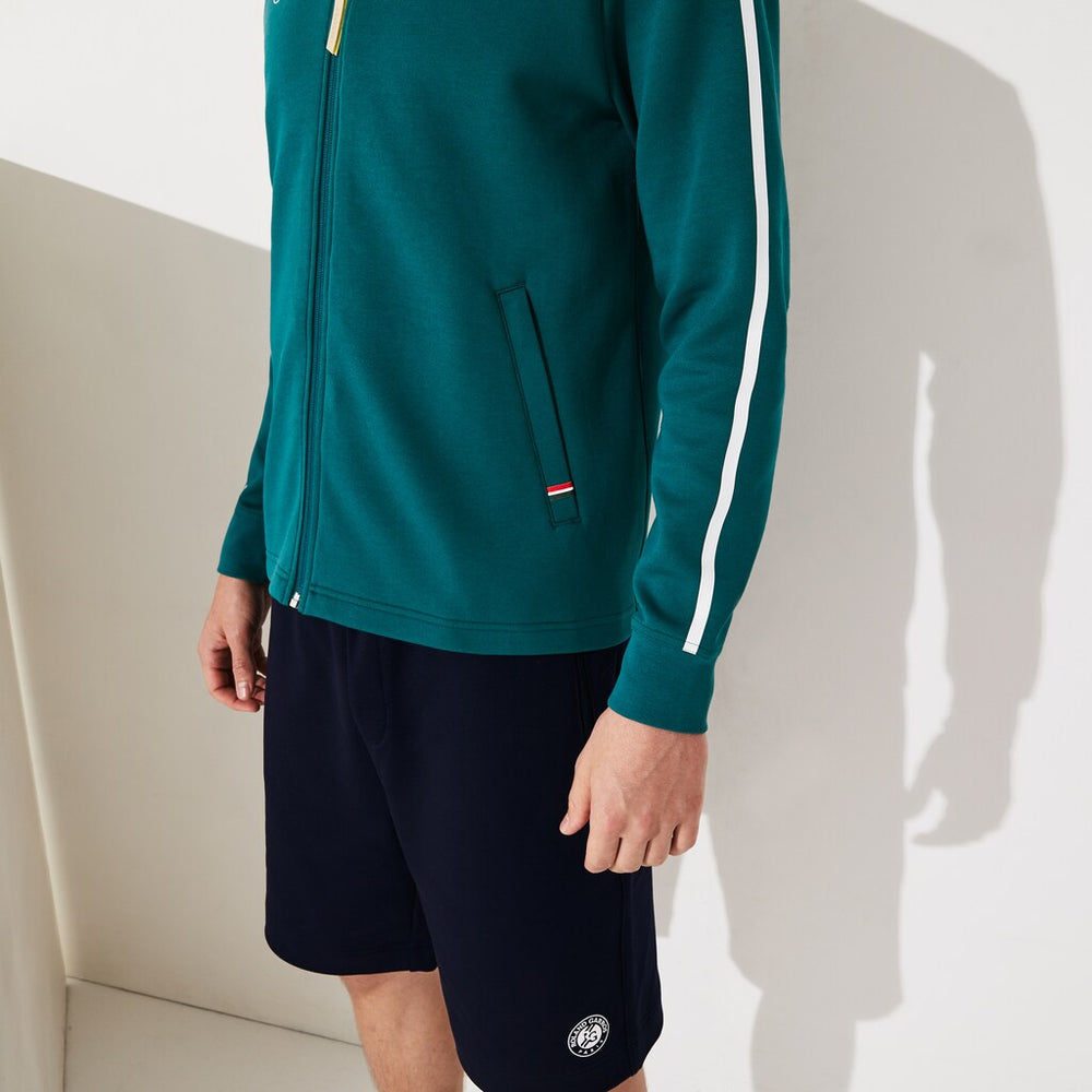 SPORT Roland Garros V-Neck Zip Sweatshirt | Lacoste Mens