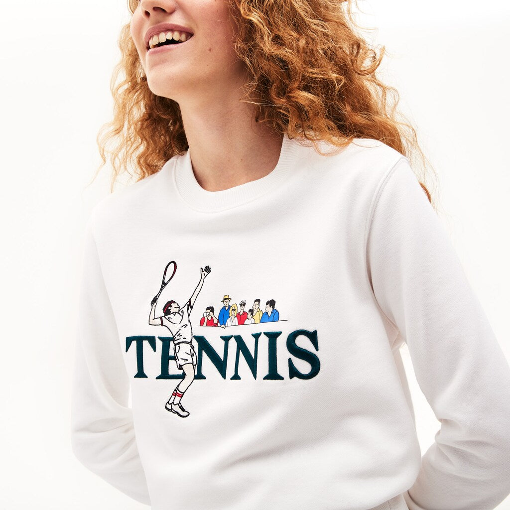 Unisex LIVE Embroidered Tennis Sweatshirt | Lacoste Mens|Womens