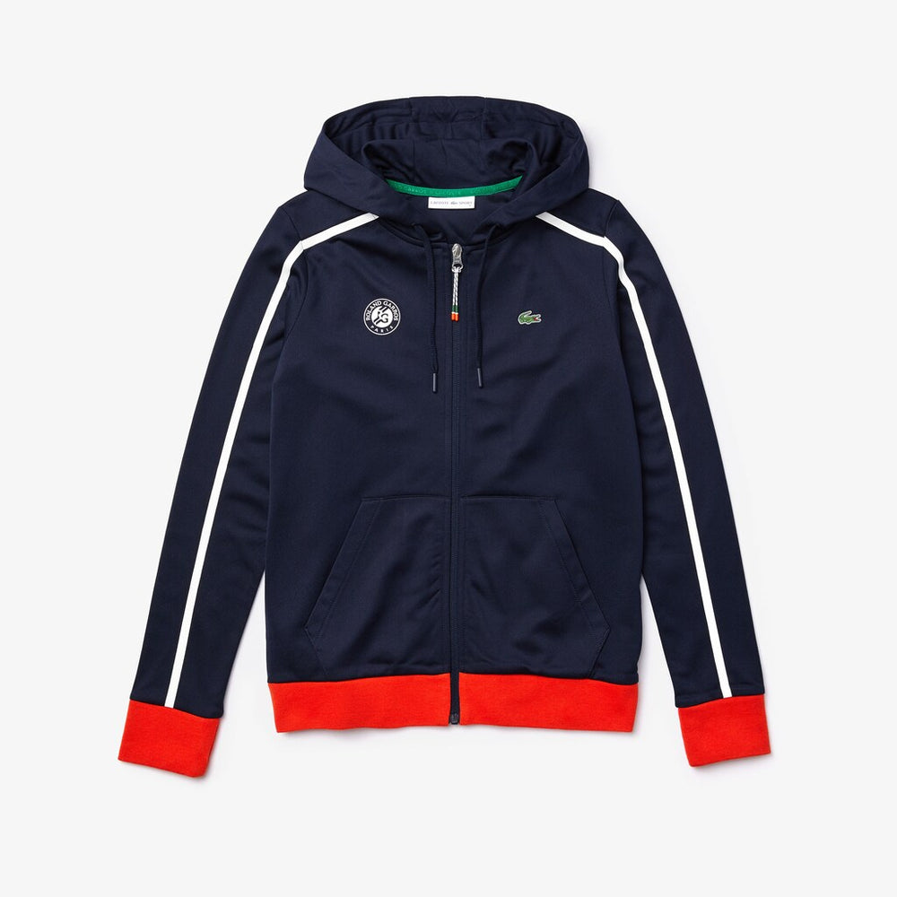 Wo  SPORT Roland Garros Hooded Zip-Up Jacket | Lacoste Womens