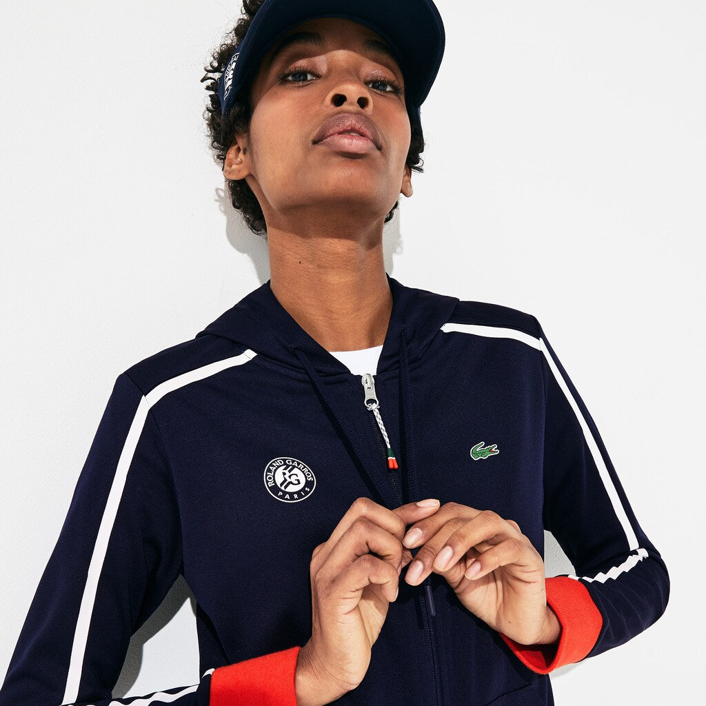 Wo  SPORT Roland Garros Hooded Zip-Up Jacket | Lacoste Womens