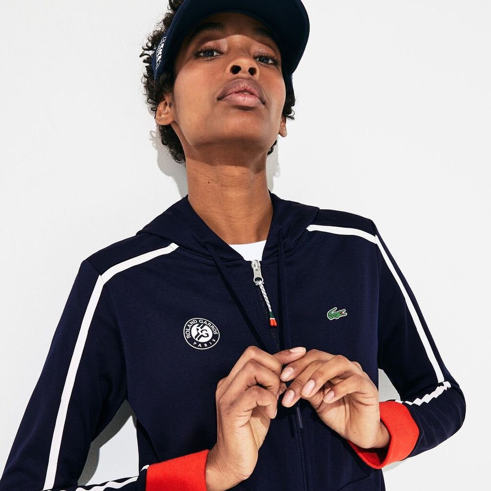 Wo  SPORT Roland Garros Hooded Zip-Up Jacket | Lacoste Womens