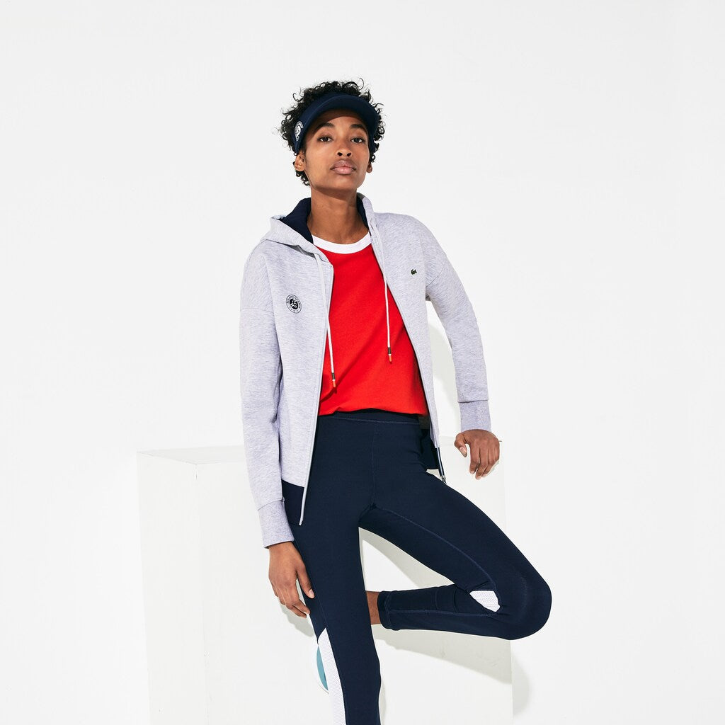 Wo  SPORT Roland Garros Print Zip-Up Sweatshirt | Lacoste Womens