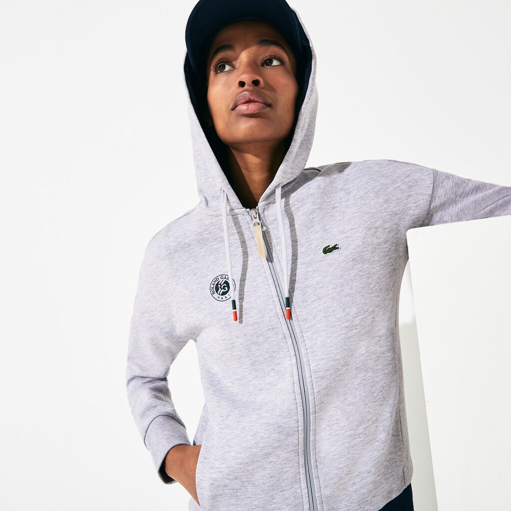 Wo  SPORT Roland Garros Print Zip-Up Sweatshirt | Lacoste Womens