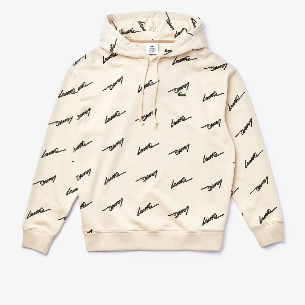 LIVE Hooded Print Fleece Sweatshirt | Lacoste Mens