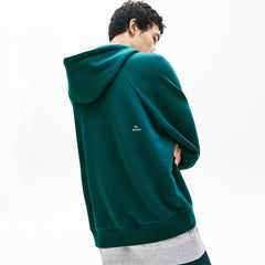 LIVE Hooded Layer Effect Fleece Sweatshirt | Lacoste Mens