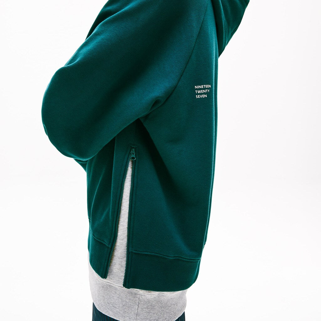 LIVE Hooded Layer Effect Fleece Sweatshirt | Lacoste Mens