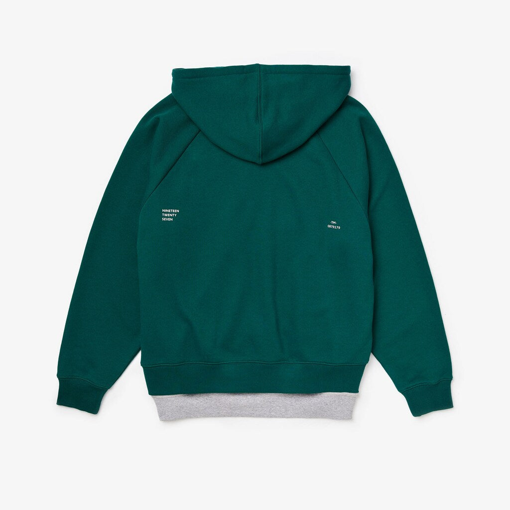 LIVE Hooded Layer Effect Fleece Sweatshirt | Lacoste Mens