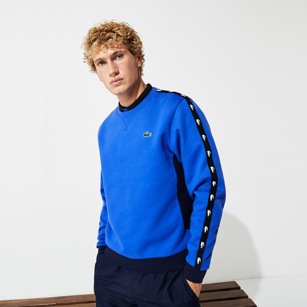 SPORT Two-Tone Fleece Crew Neck Sweatshirt | Lacoste Mens