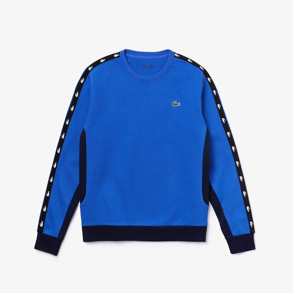 SPORT Two-Tone Fleece Crew Neck Sweatshirt | Lacoste Mens