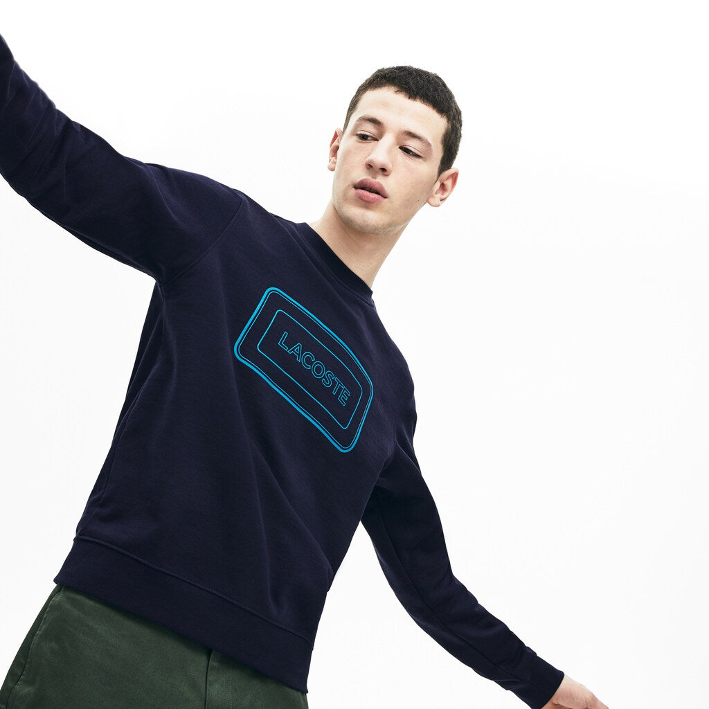 Motion Regular Fit Crew Neck Cotton Sweatshirt | Lacoste Mens