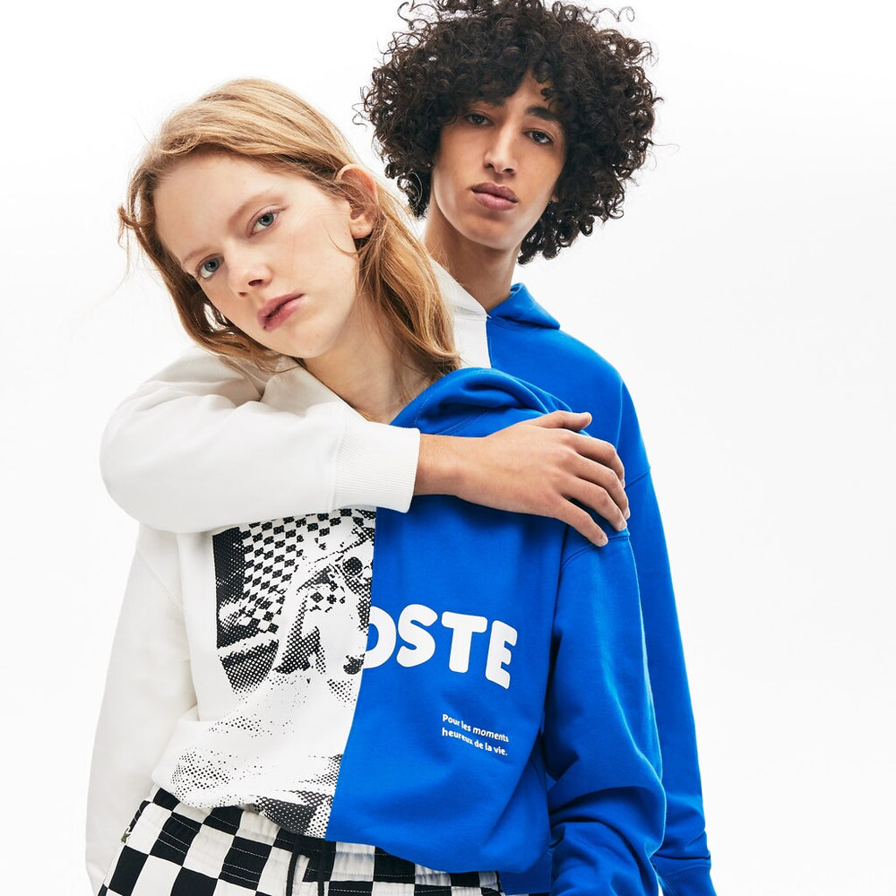 Unisex LIVE BiColor Print Fleece Sweatshirt | Lacoste Mens|Womens