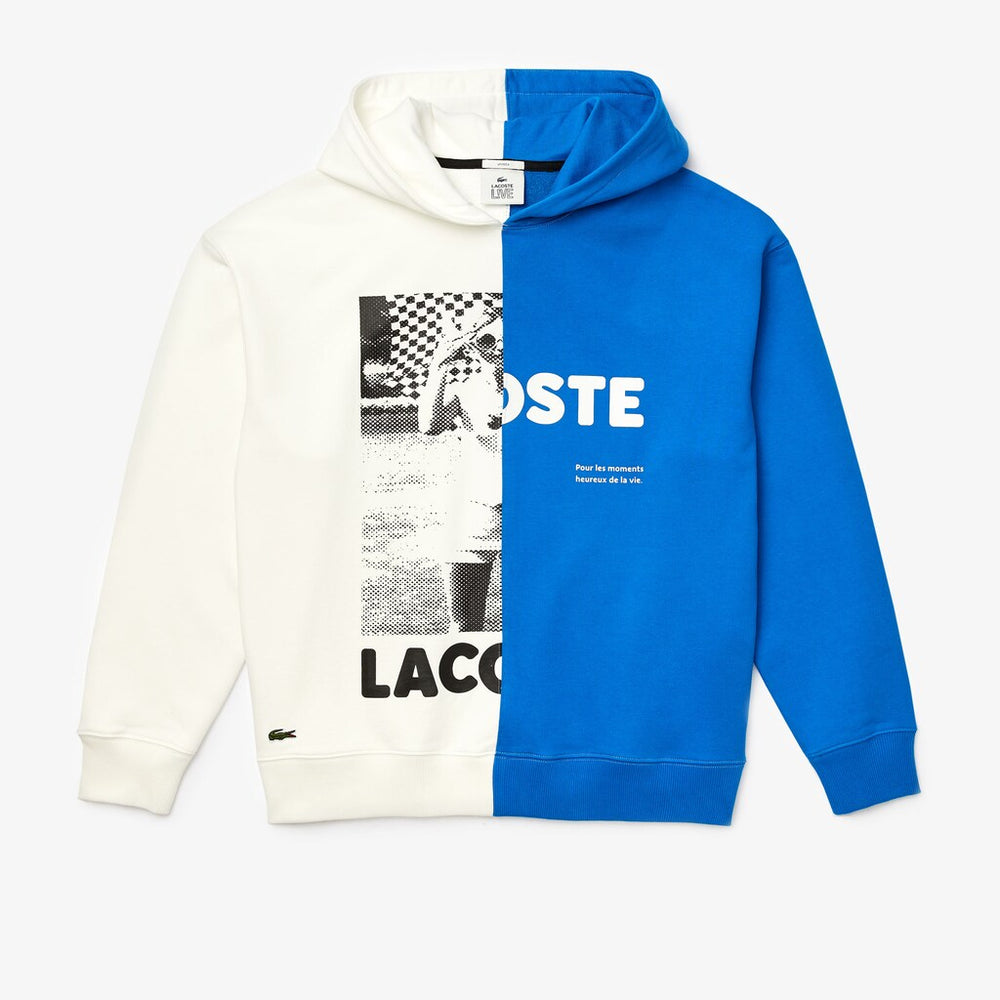 Unisex LIVE BiColor Print Fleece Sweatshirt | Lacoste Mens|Womens