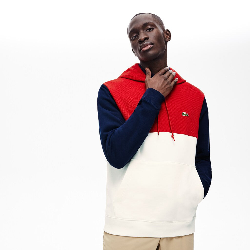 Cotton-Piqué and French Terry Colorblock Sweatshirt | Lacoste Mens