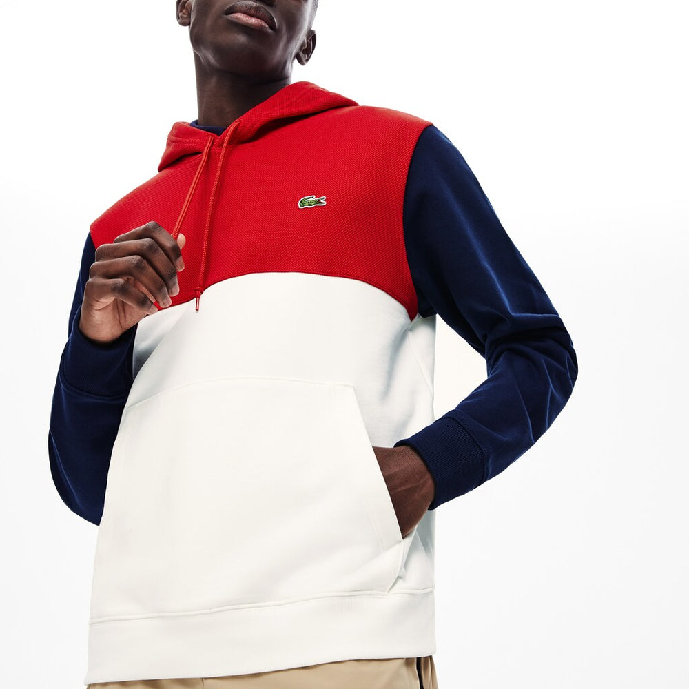 Cotton-Piqué and French Terry Colorblock Sweatshirt | Lacoste Mens