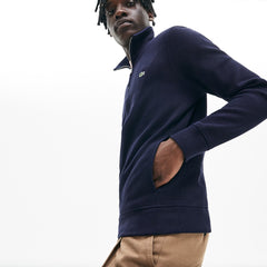 Zip Stand-Up Collar Ribbed Sweatshirt | Lacoste Mens