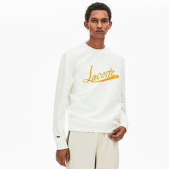 Signature Print Crew Neck Sweatshirt | Lacoste Mens