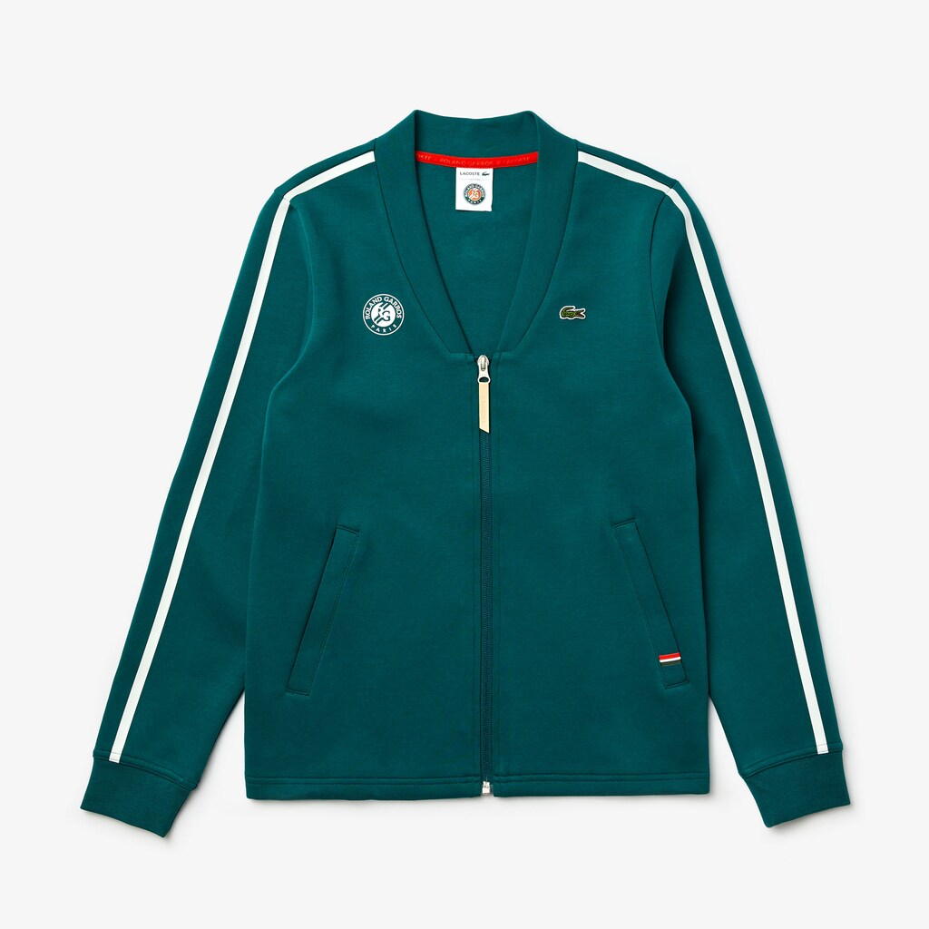 Wo  SPORT Roland Garros V-Neck Zip-Up Sweatshirt | Lacoste Womens