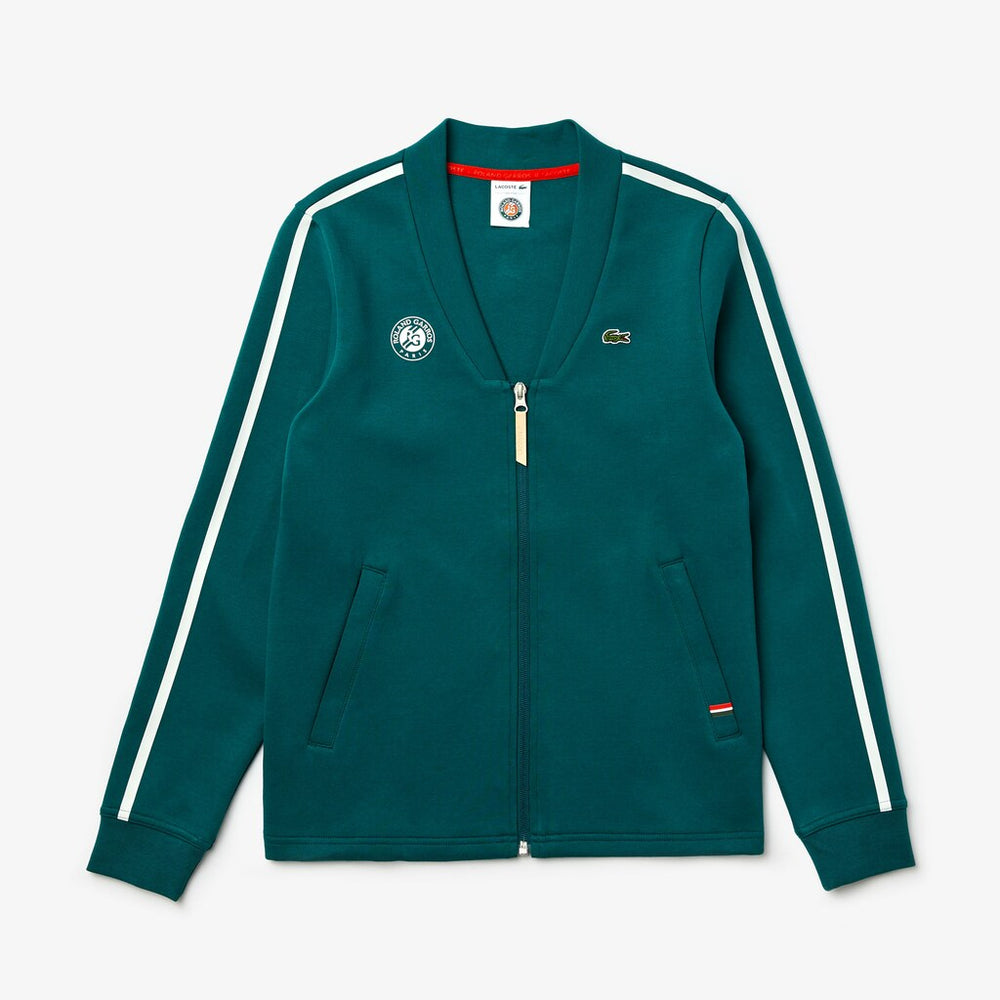 Wo  SPORT Roland Garros V-Neck Zip-Up Sweatshirt | Lacoste Womens