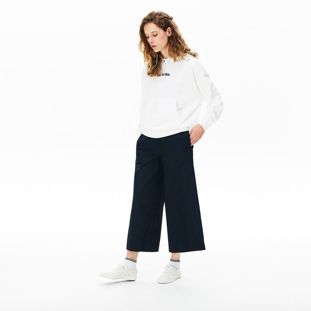 Wo  Signature Wide Hooded Fleece Sweatshirt | Lacoste Womens
