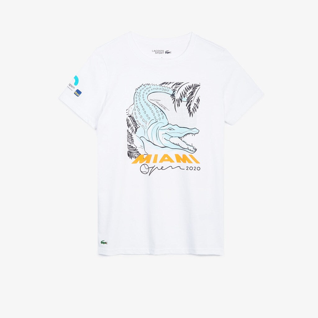 Wo  SPORT Miami Open Crocodile Print T-shirt | Lacoste Womens