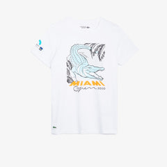 Wo  SPORT Miami Open Crocodile Print T-shirt | Lacoste Womens