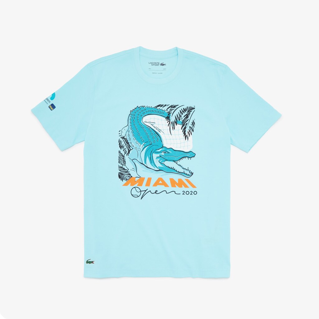 SPORT Miami Open Crocodile Print T-shirt | Lacoste Mens