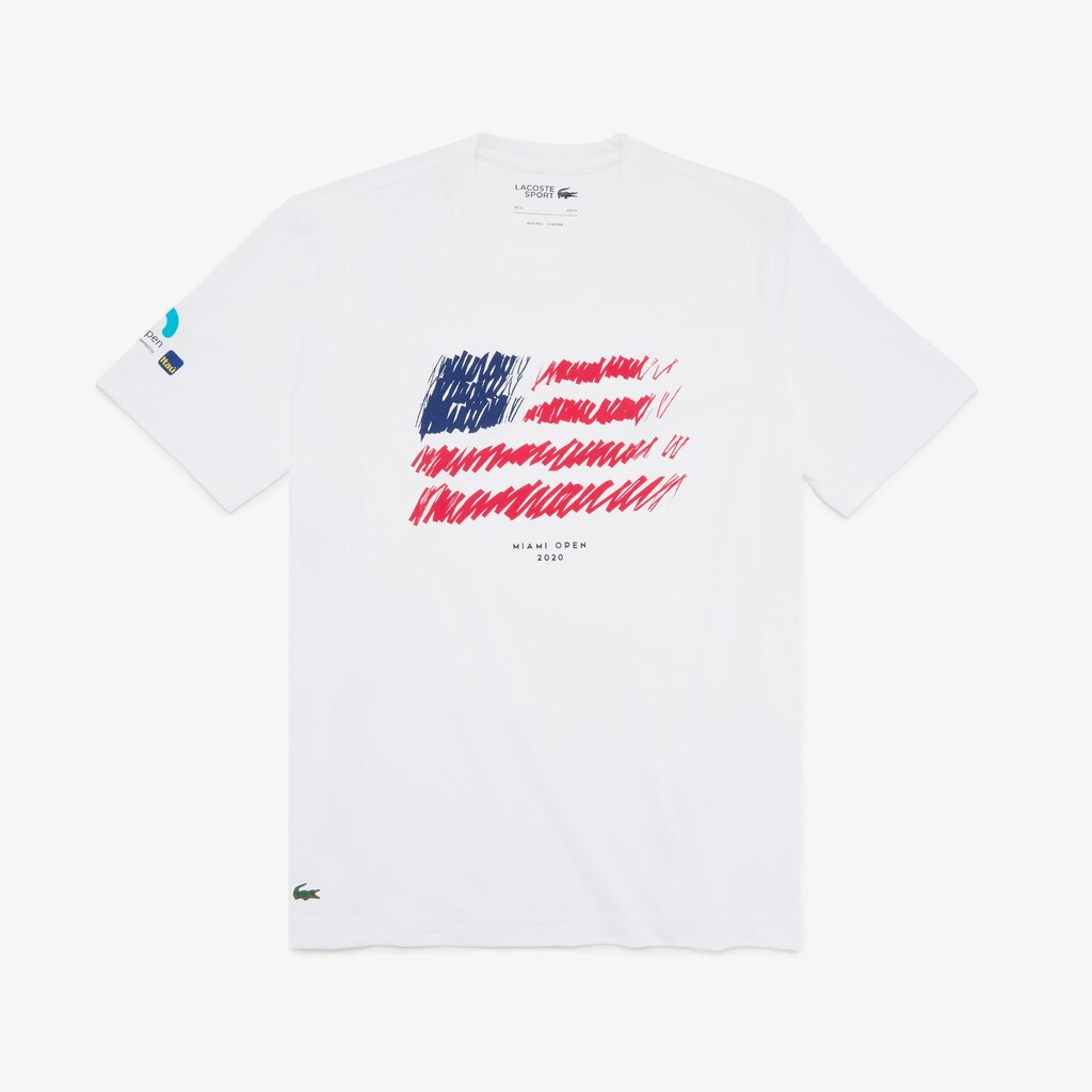 SPORT Miami Open Flag Print T-shirt | Lacoste Mens