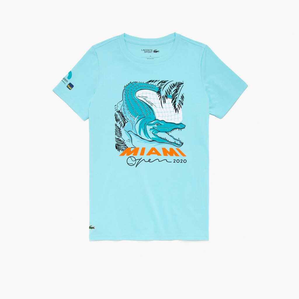 Wo  SPORT Miami Open Crocodile Print T-shirt | Lacoste Womens