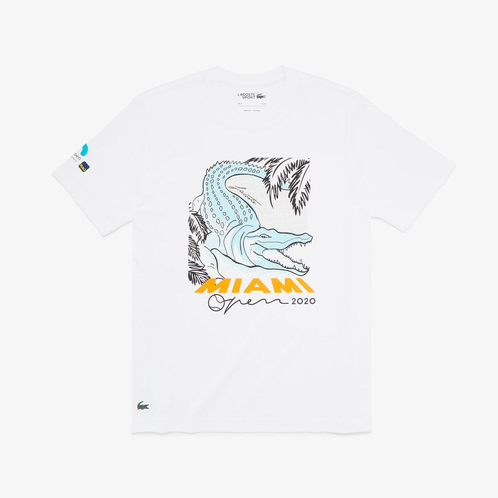 SPORT Miami Open Crocodile Print T-shirt | Lacoste Mens