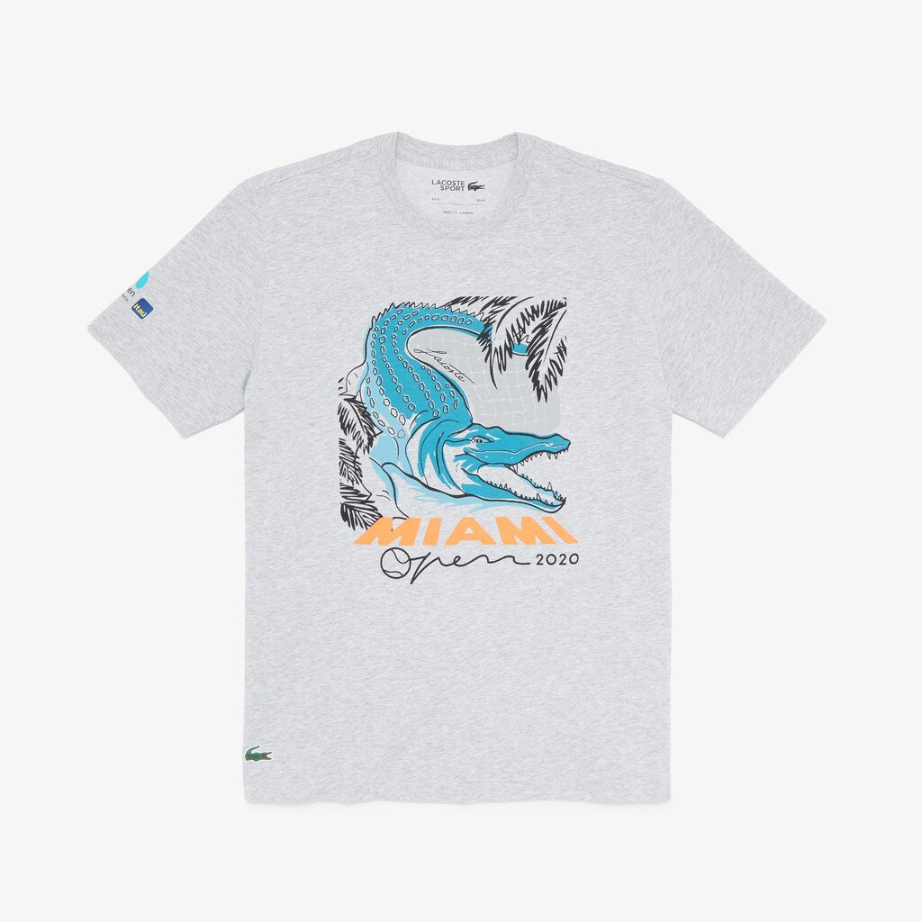 SPORT Miami Open Crocodile Print T-shirt | Lacoste Mens