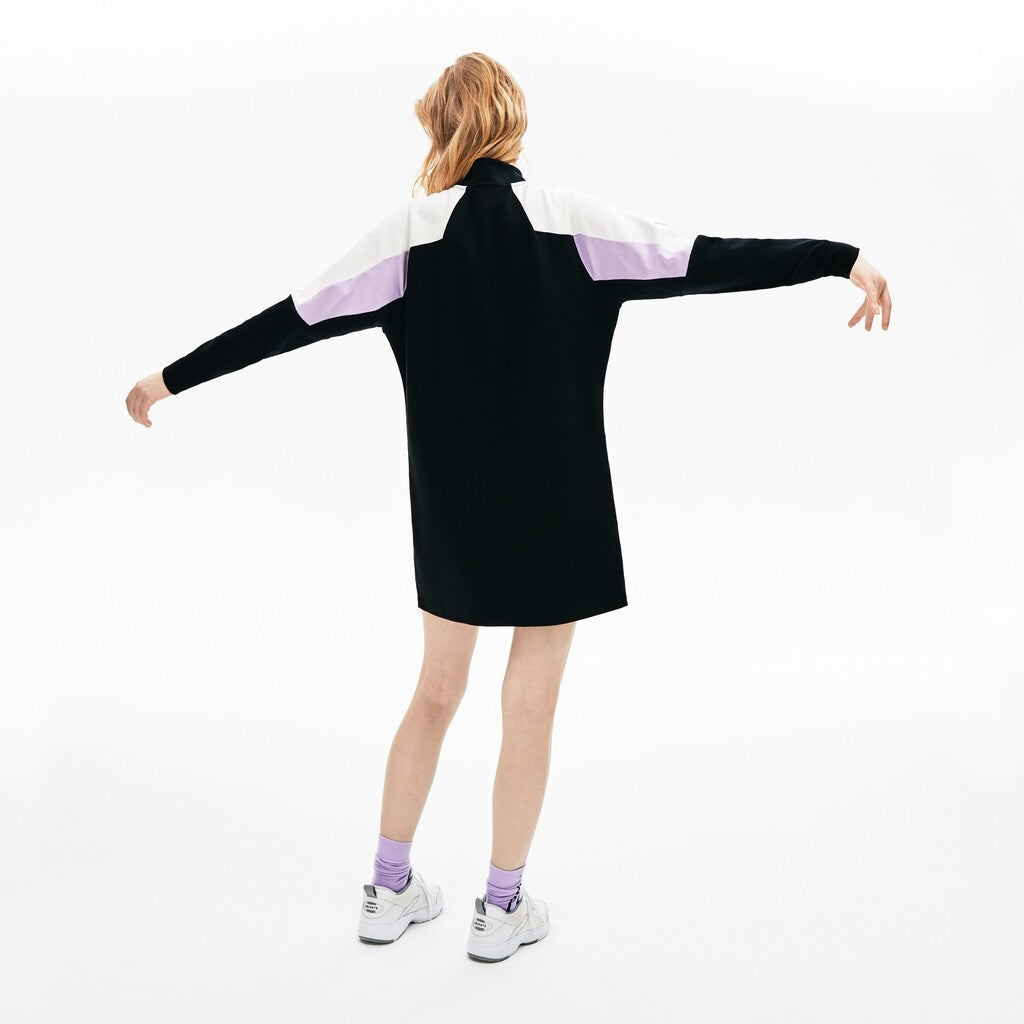 Wo  LIVE Colorblock Cotton Zip Sweatshirt Dress | Lacoste Womens